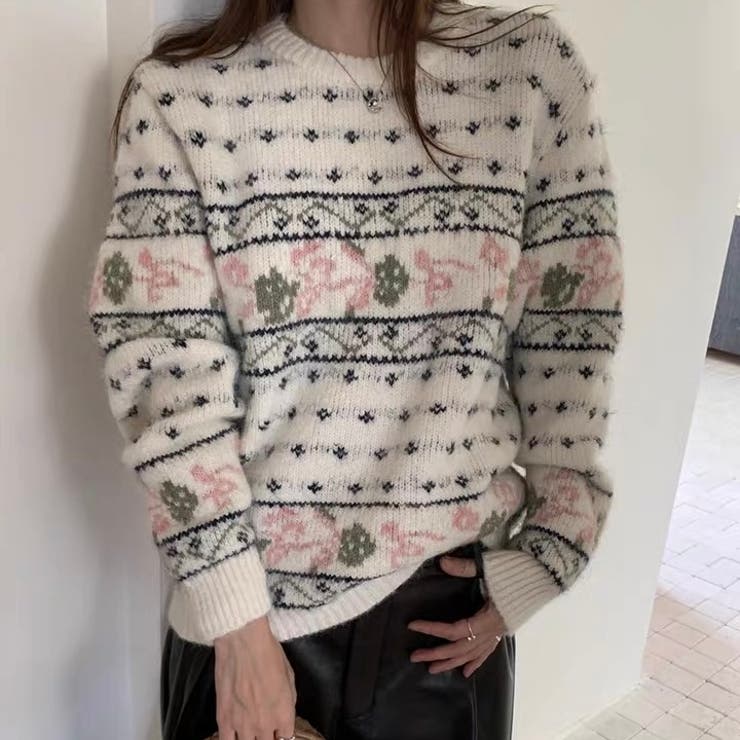 ノルディック柄 ニット | Alvia | 詳細画像10 