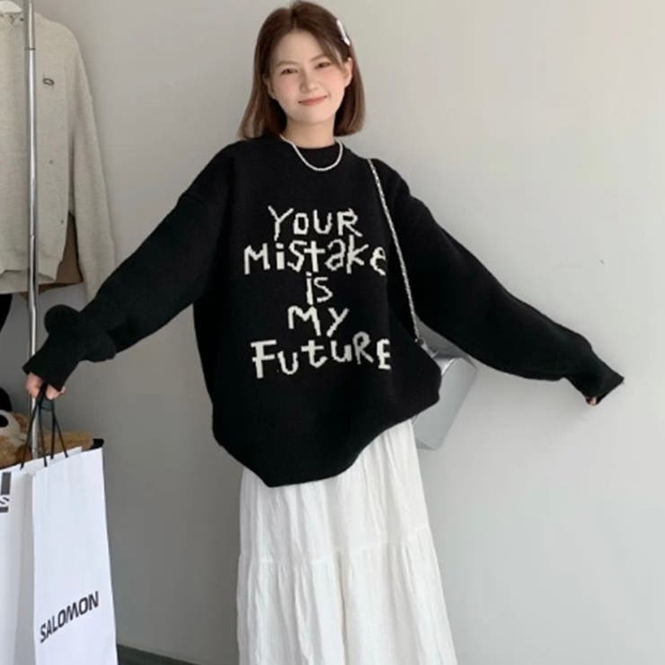 ブラック | ニットプルオーバー | Alvia