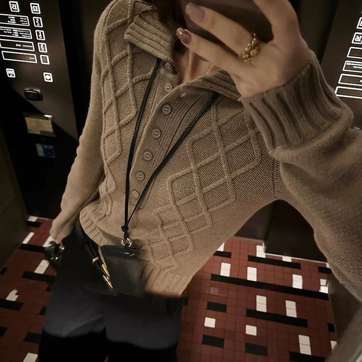 ベージュ | ニットプルオーバー オフィス 春 | Alvia