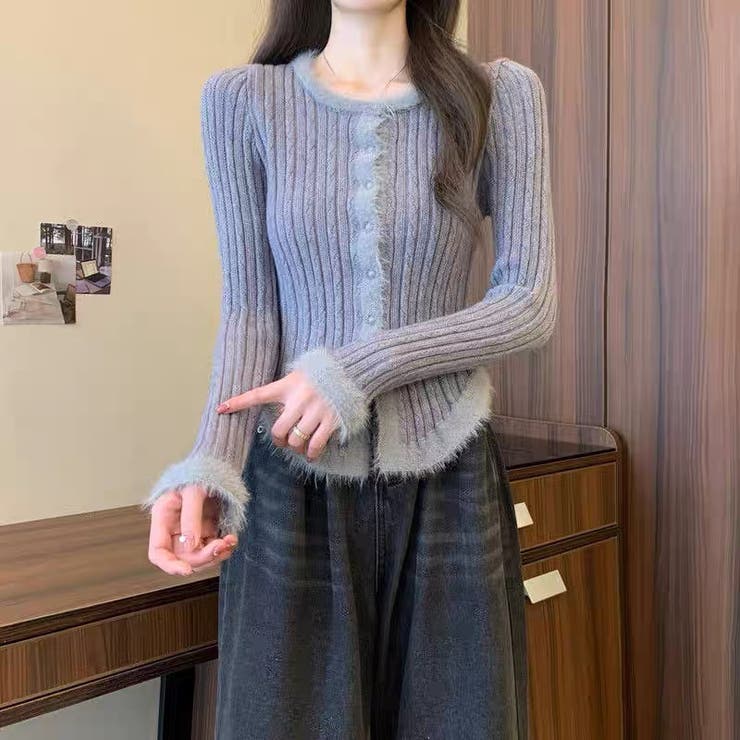 ニットカーディガン 春 韓国 | Alvia | 詳細画像14 