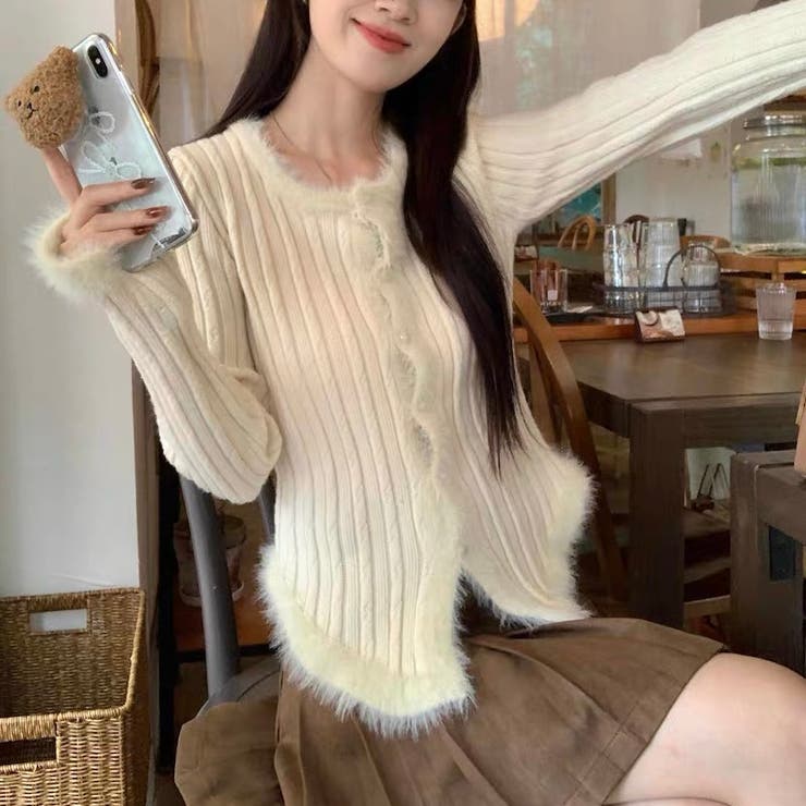 ニットカーディガン 春 韓国 | Alvia | 詳細画像2 