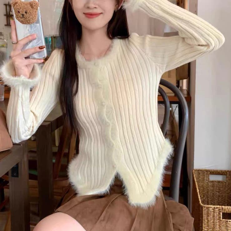 ニットカーディガン 春 韓国 | Alvia | 詳細画像5 