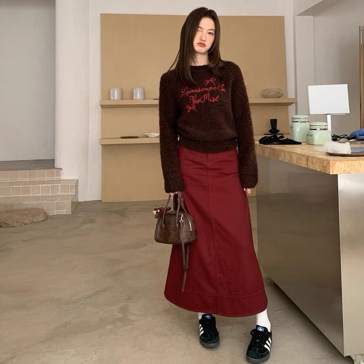 刺繍ロゴニットプルオーバー 春 韓国 | Alvia | 詳細画像11 