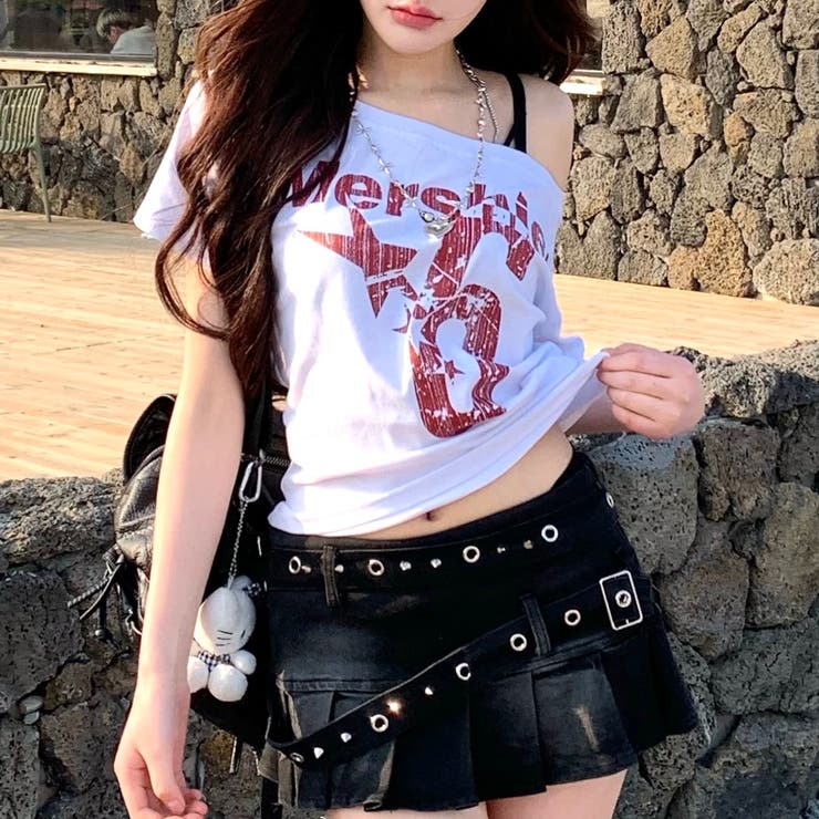 2WAY プリント半袖Tシャツ 半袖Tシャツ | Alvia | 詳細画像2 