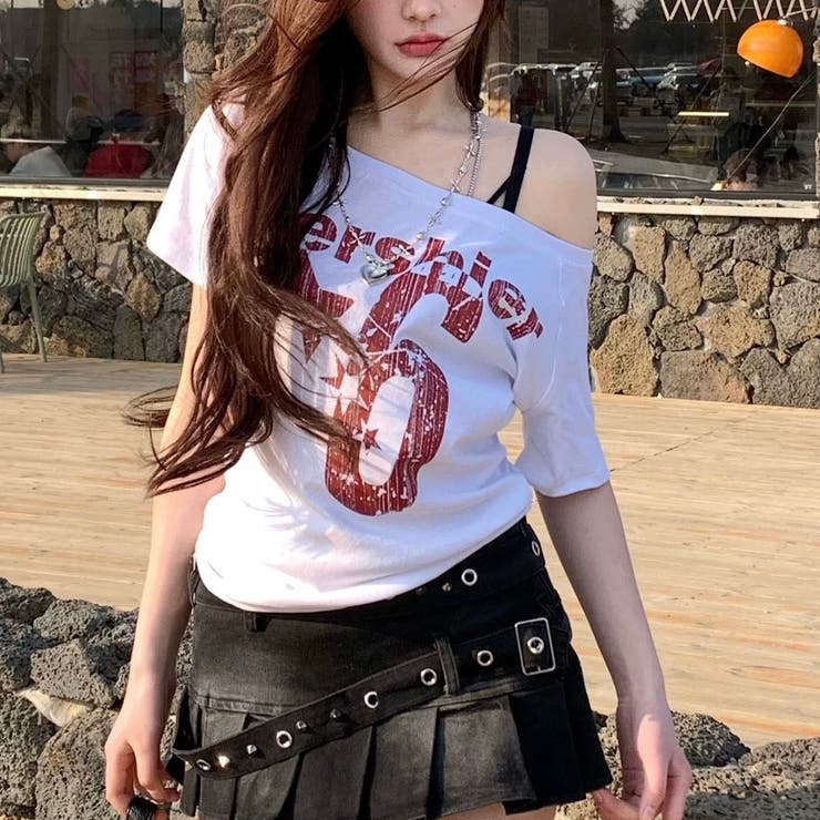 2WAY プリント半袖Tシャツ 半袖Tシャツ | Alvia | 詳細画像4 