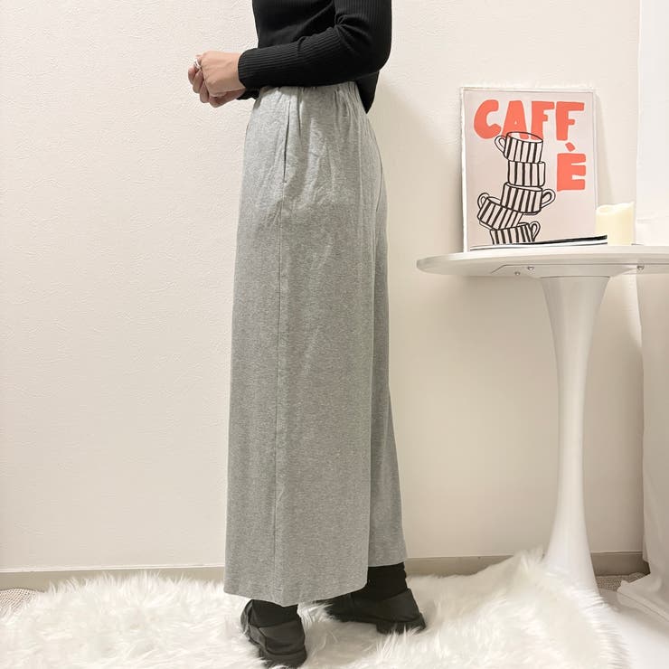 グレー | スウェットワイドパンツ | Alvia