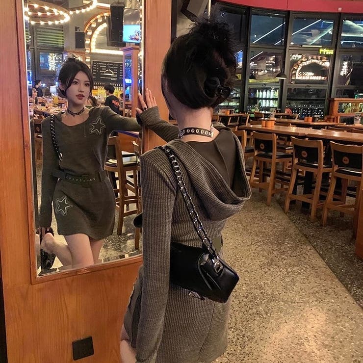 星刺繍フード付きワンピース | Alvia | 詳細画像11 