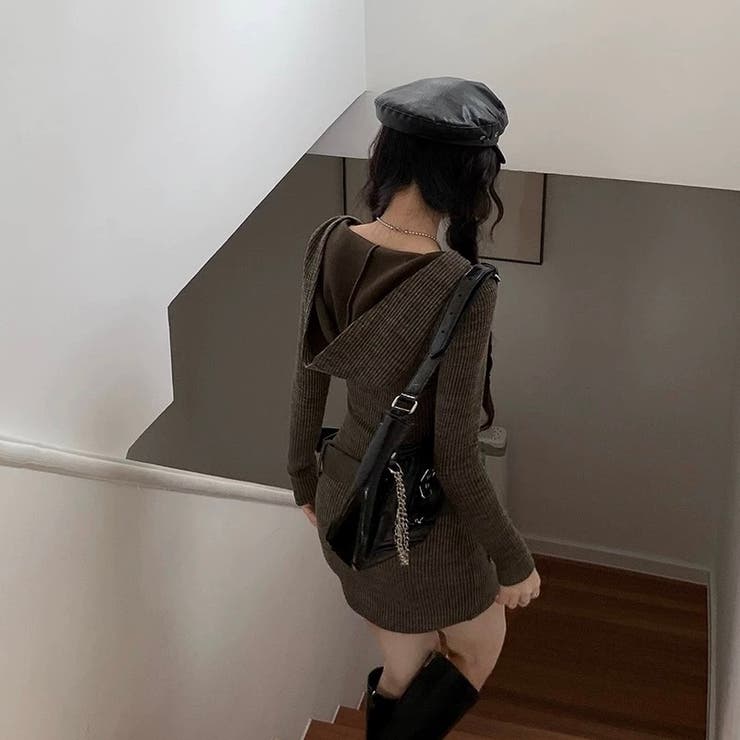 星刺繍フード付きワンピース | Alvia | 詳細画像2 