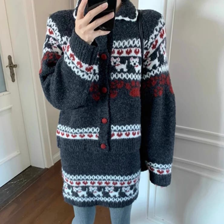 ２点セットニットカーディガン+スカート | Alvia | 詳細画像5 