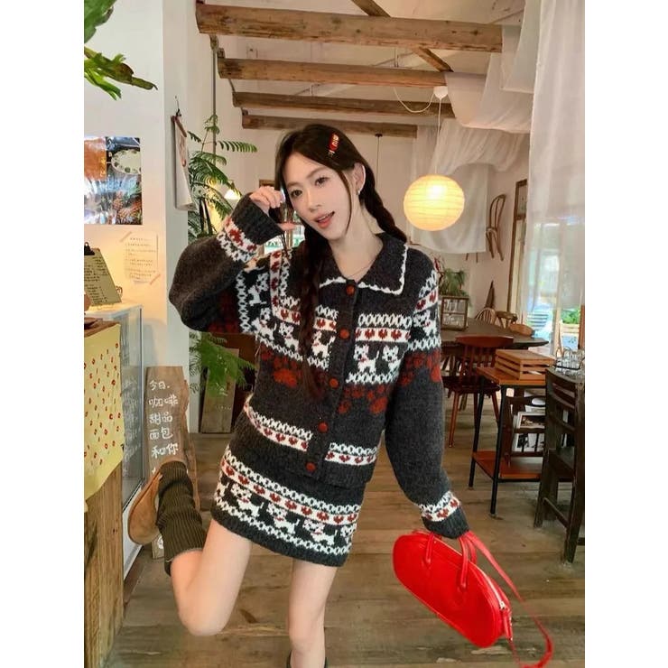 ２点セットニットカーディガン+スカート | Alvia | 詳細画像8 