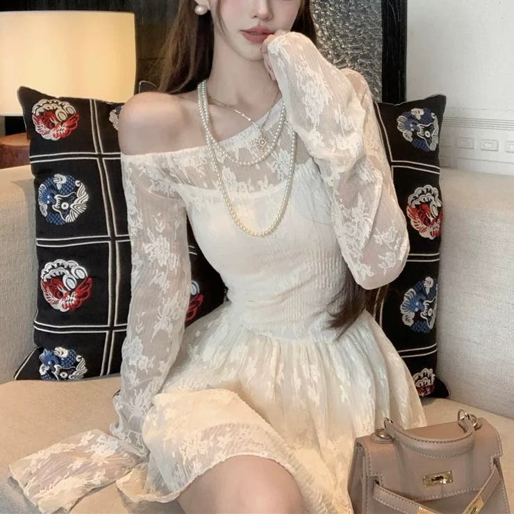 オフショルダーレースワンピース セクシー オフィス | Alvia | 詳細画像3 