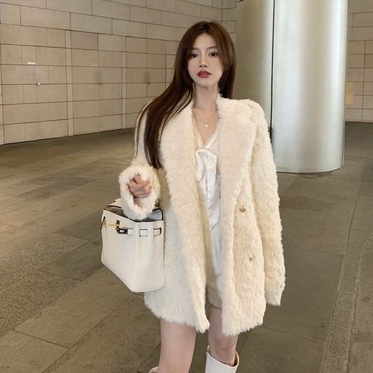 触れたくなるふわふわ感♡エコファーテーラードジャケット/コート | Alvia | 詳細画像2 