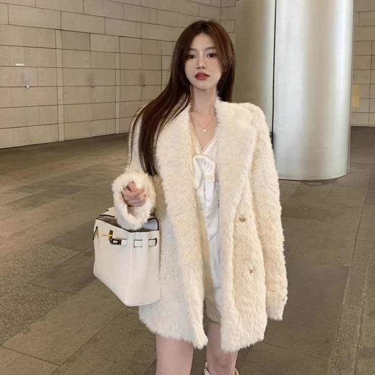 触れたくなるふわふわ感♡エコファーテーラードジャケット/コート | Alvia | 詳細画像10 