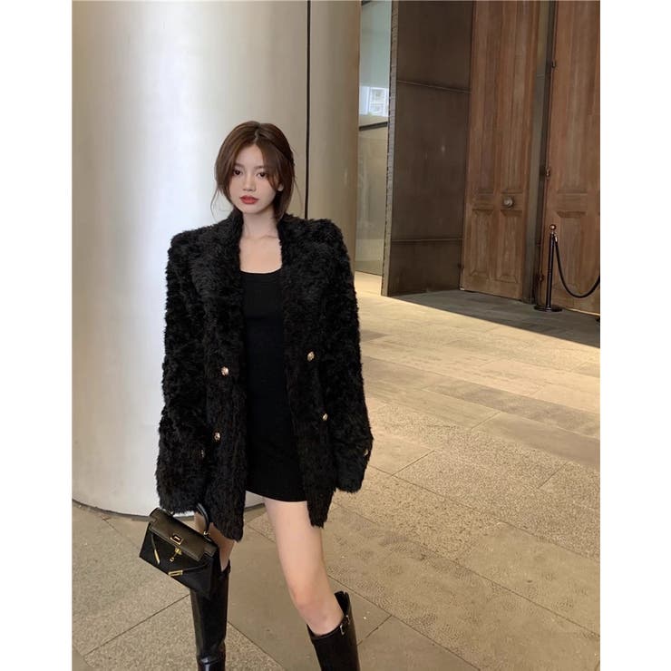 触れたくなるふわふわ感♡エコファーテーラードジャケット/コート | Alvia | 詳細画像12 