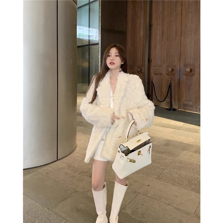 触れたくなるふわふわ感♡エコファーテーラードジャケット/コート | Alvia | 詳細画像3 