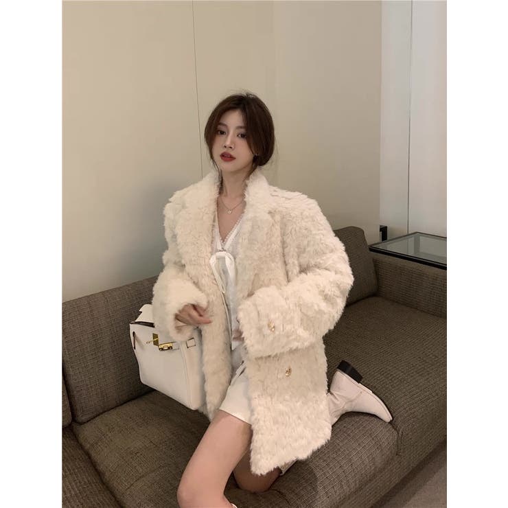 触れたくなるふわふわ感♡エコファーテーラードジャケット/コート | Alvia | 詳細画像5 