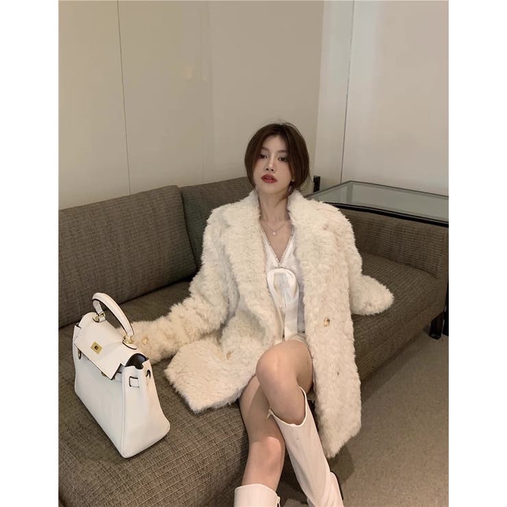 触れたくなるふわふわ感♡エコファーテーラードジャケット/コート | Alvia | 詳細画像6 