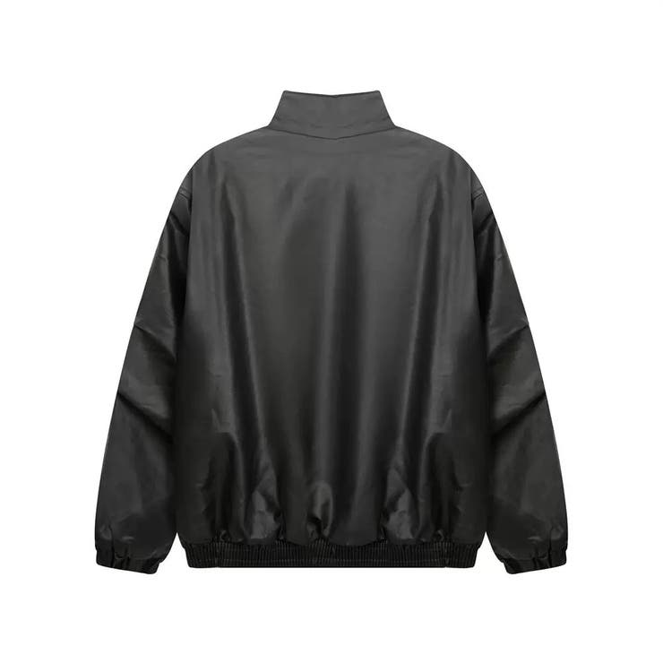 リバーシブルフェイクレザー×ボアアジャケット ブルゾン オーバーサイズ | Alvia | 詳細画像6 