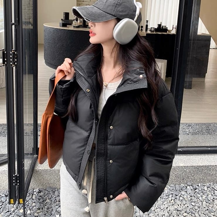 ブラック | スタンド中綿ジャケット | Alvia