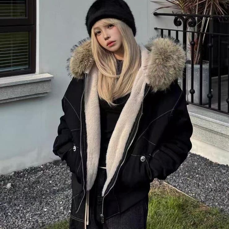 裏ファー付きブルゾン | Alvia | 詳細画像2 