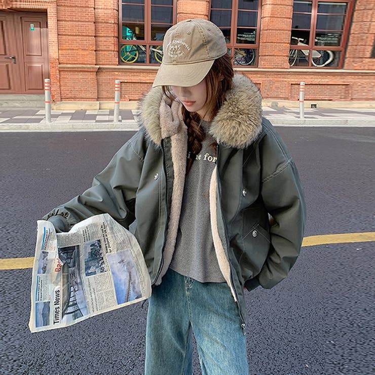 裏ファー付きブルゾン | Alvia | 詳細画像17 