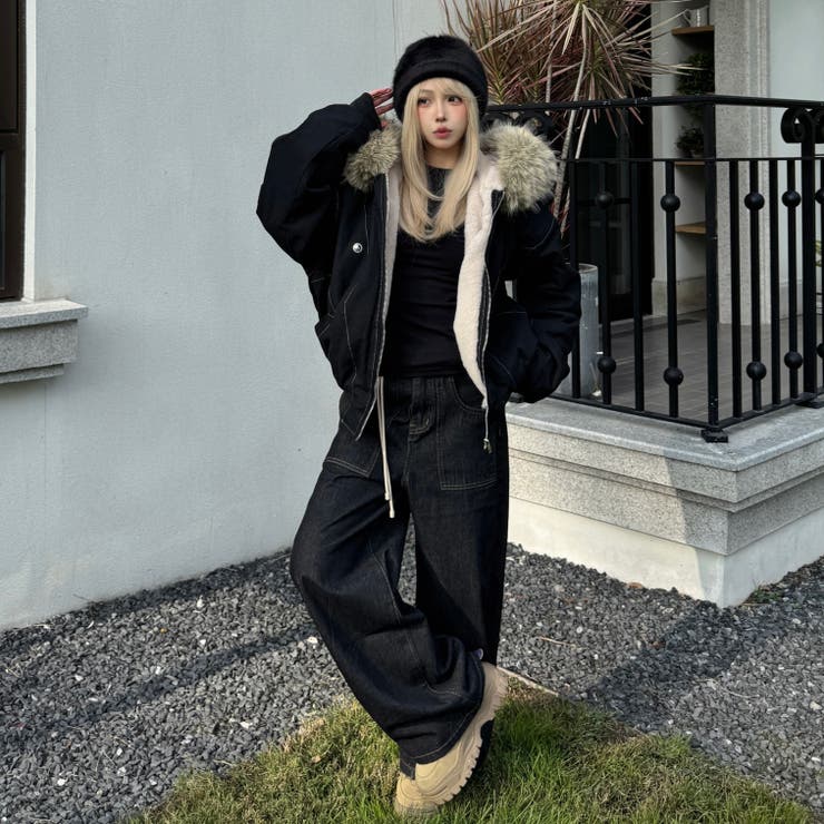 裏ファー付きブルゾン | Alvia | 詳細画像4 