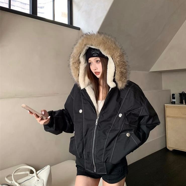 裏ファー付きブルゾン | Alvia | 詳細画像7 