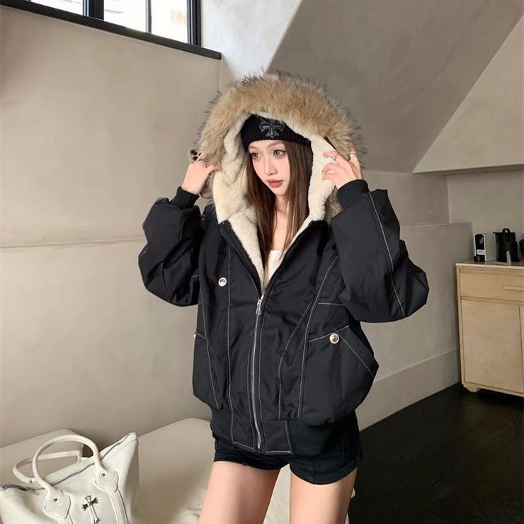 裏ファー付きブルゾン | Alvia | 詳細画像8 