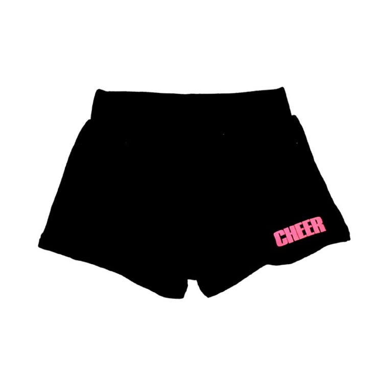 【CHEER】[チアー]ヒップロゴスウェットショートパンツ(チアパン)【ネオンカラー】【レディースキッズダンススポーツジム衣装ヒップホップジャズレッスン着】
