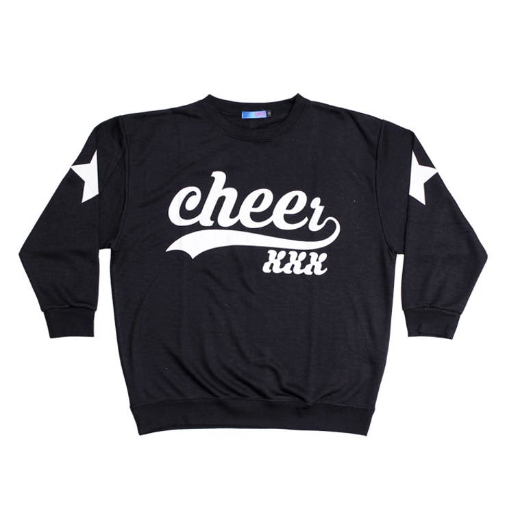 【CHEER】[チアー]スタープリントロゴトレーナー【ダンスヒップホップキッズレディース原宿かわいいスウェットロゴcheerチアー】【】