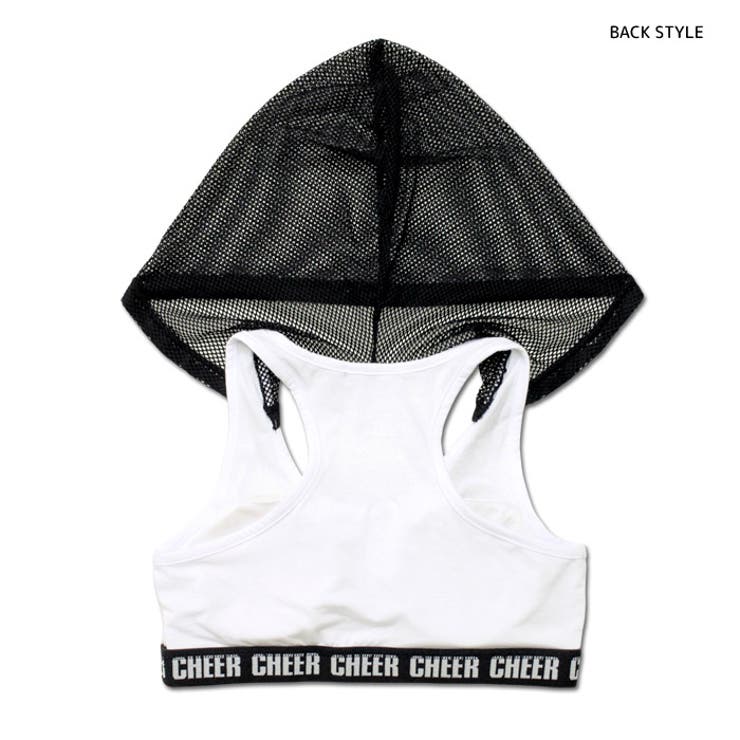 【CHEER】[チアー]フード付きブラトップ【ダンス衣装ヒップホップスポーツジムジムウエアフィットネスヨガホットヨガ】【】