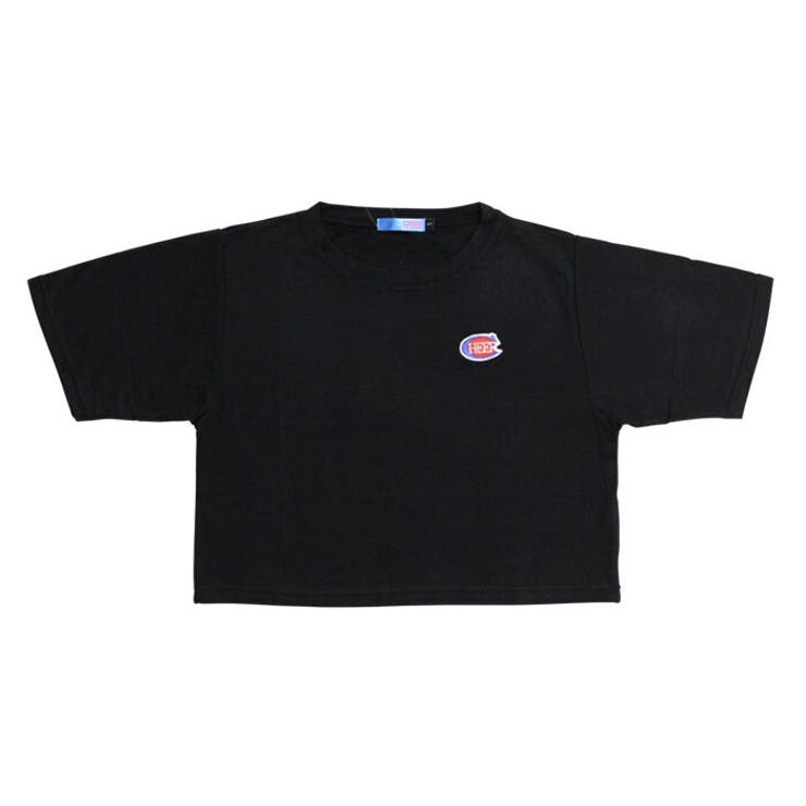 ショートTシャツ【CHEER】[チアー]ワンポイントワッペンロゴショート丈TEE【ダンス衣装ヒップホップおしゃれかわいいプチプラへそ出しチアレディースキッズジュニアスポーツアスレジャーフィットネスヨガ】【ショート丈T】