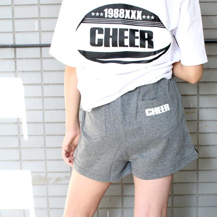 ちあぱんライン【CHEER】[チアー]サイドファスナーデザインスウェットショートパンツ【チアちあぱんキッズダンス衣装ヒップホップサイドラインレッスン着ジャズショーパン短パンおしゃれレディースジュニア韓国子供服】