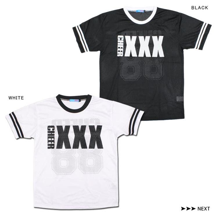 Tシャツ大きめ【CHEER】[チアー]スポーツメッシュナンバリングBIGTEE【ダンス衣装ヒップホップビッグシルエットゆったりチアレッスン着ロゴレディースキッズジュニア韓国子供服おしゃれかわいい】【ビッグT】