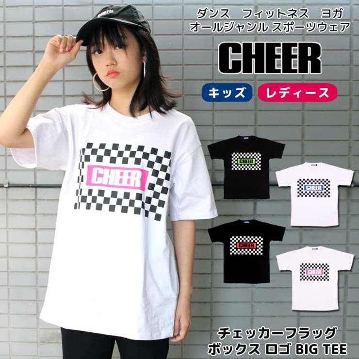 Tシャツ 大きめ チェッカーフラッグ | CHEER | 詳細画像1 