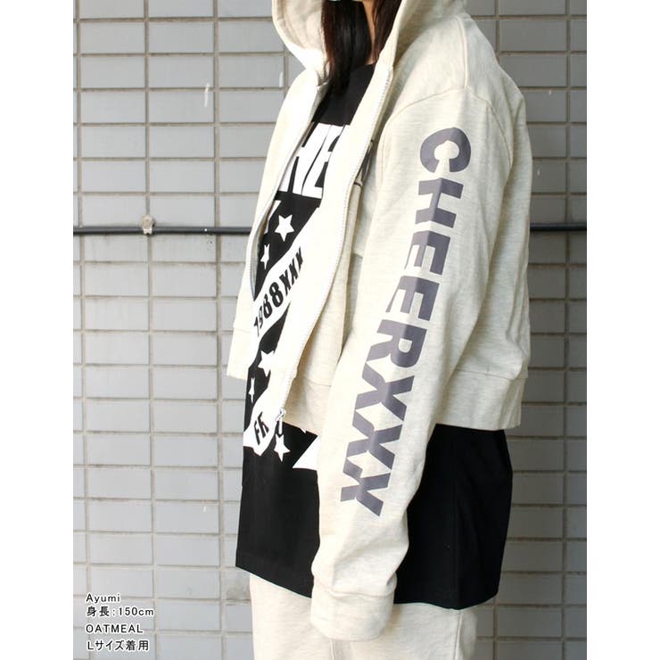 スウェット パーカー 袖プリント[品番：CROW0000269]｜CHEER