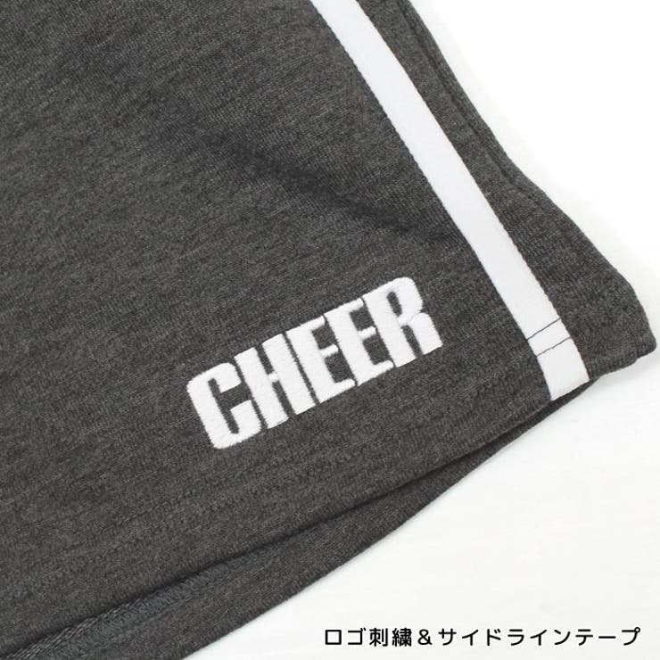 ポイント最大7倍ちあぱんライン【CHEER】[チアー]サイドラインスウェットショートパンツ【チアキッズダンス衣装ヒップホップサイドラインレッスン着ジャズショーパン短パンチアパンおしゃれレディースジュニア韓国子供】【ライン入り】