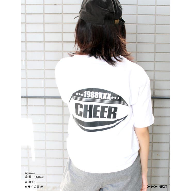 Tシャツ大きめ【CHEER】[チアー]チェッカーフラッグXXXバックロゴBIGTEE【ダンス衣装ヒップホップビッグシルエット半袖チアレッスン着市松模様レディースキッズジュニア韓国子供服おしゃれかわいい】【ビッグT】