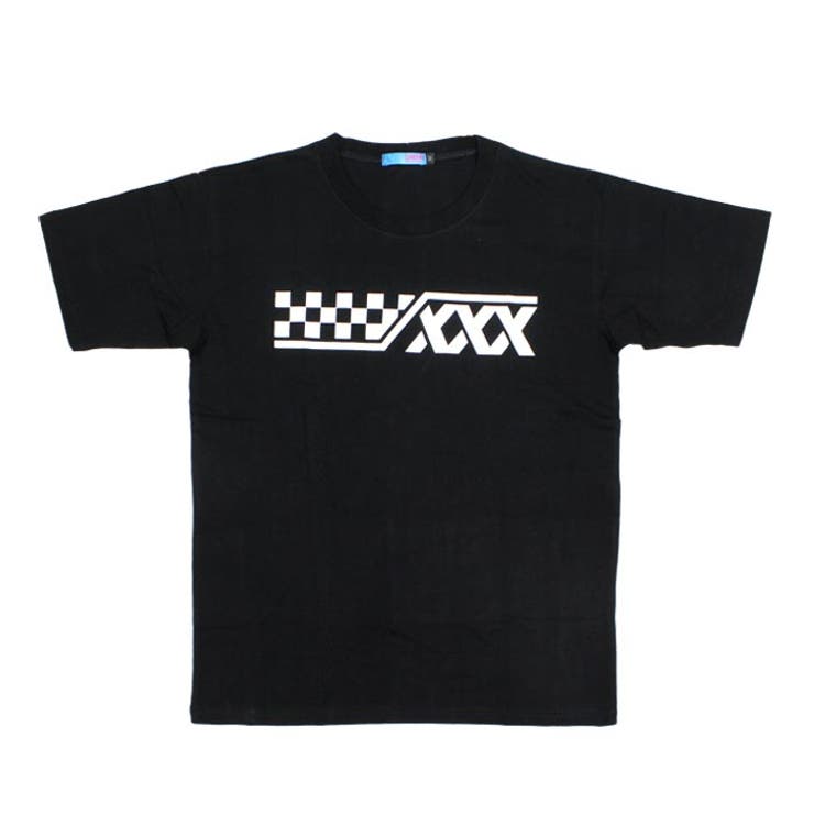 Tシャツ大きめ【CHEER】[チアー]チェッカーフラッグXXXバックロゴBIGTEE【ダンス衣装ヒップホップビッグシルエット半袖チアレッスン着市松模様レディースキッズジュニア韓国子供服おしゃれかわいい】【ビッグT】