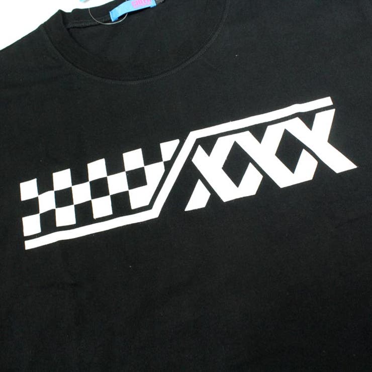 Tシャツ大きめ【CHEER】[チアー]チェッカーフラッグXXXバックロゴBIGTEE【ダンス衣装ヒップホップビッグシルエット半袖チアレッスン着市松模様レディースキッズジュニア韓国子供服おしゃれかわいい】【ビッグT】