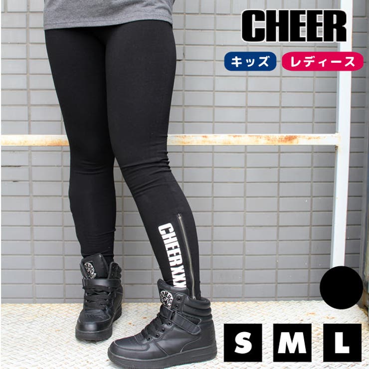レギンス 裾ジッパー付き ロゴ[品番：CROW0000304]｜CHEER