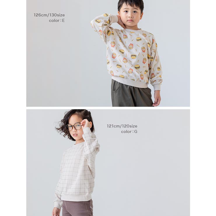 子供服 トレーナー 総柄[品番：HU000003543]｜chil2（チルツー
