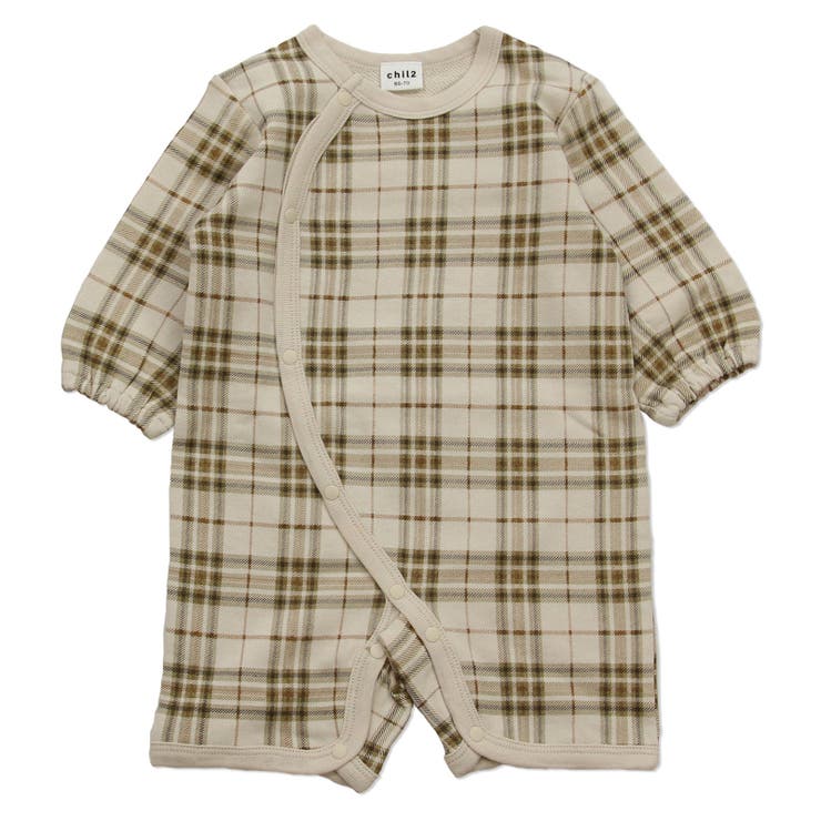 Iタータン/クリーム | 子供服 長袖 カバーオール | chil2