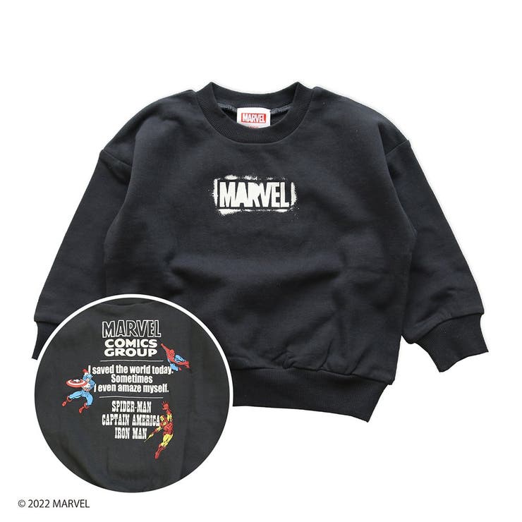Dバックプリント/チャコール | 子供服 トレーナー マーベル | chil2