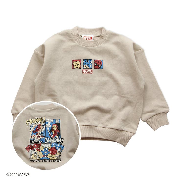 Eコミック風/クリーム | 子供服 トレーナー マーベル | chil2