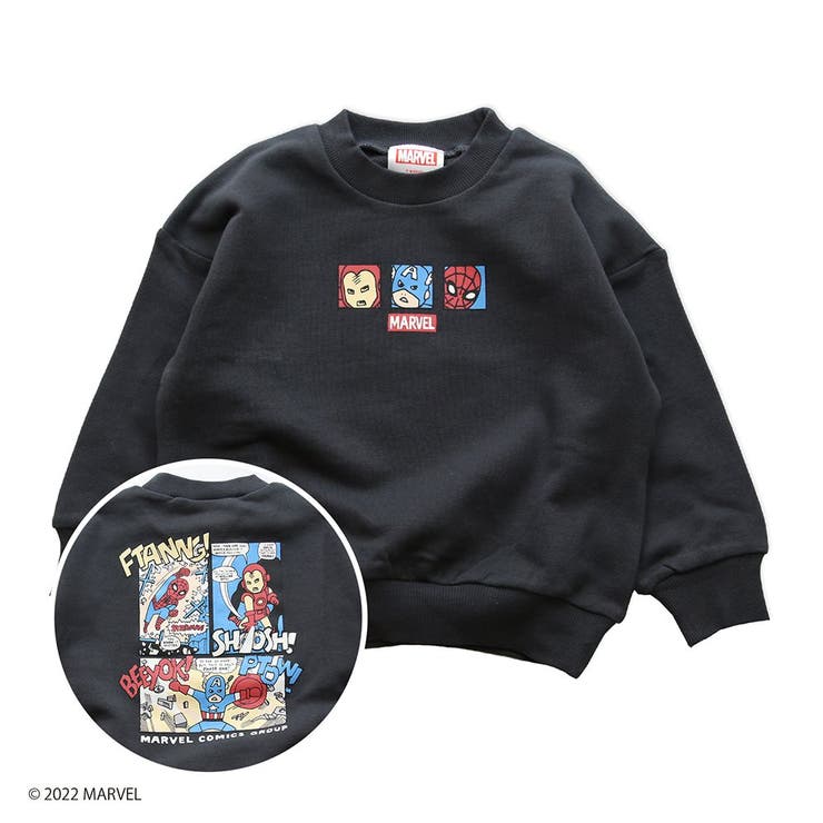 Fコミック風/チャコール | 子供服 トレーナー マーベル | chil2