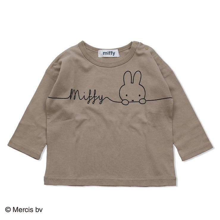 Dライン/ベージュ | 子供服 Tシャツ 長袖 | chil2