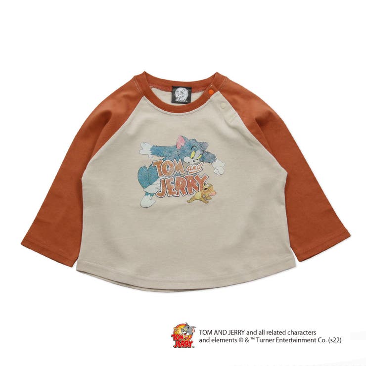 Cクリーム×テラコッタ | 子供服 トムとジェリー Tシャツ | chil2