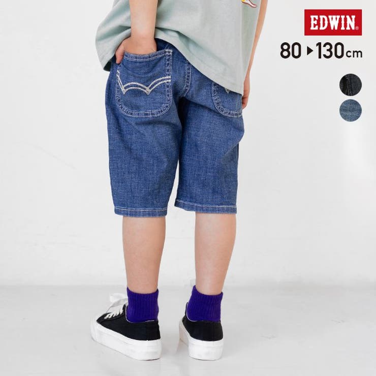 EDWIN デニムハーフパンツ 子供服[品番：HU000003493]｜chil2