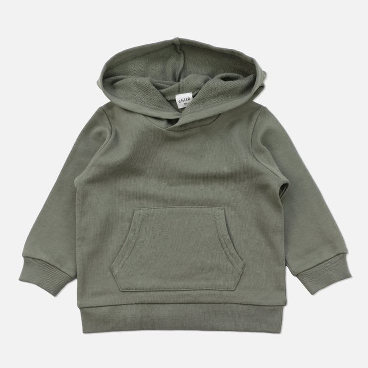 カーキ | 子供服 パーカー 無地 | chil2